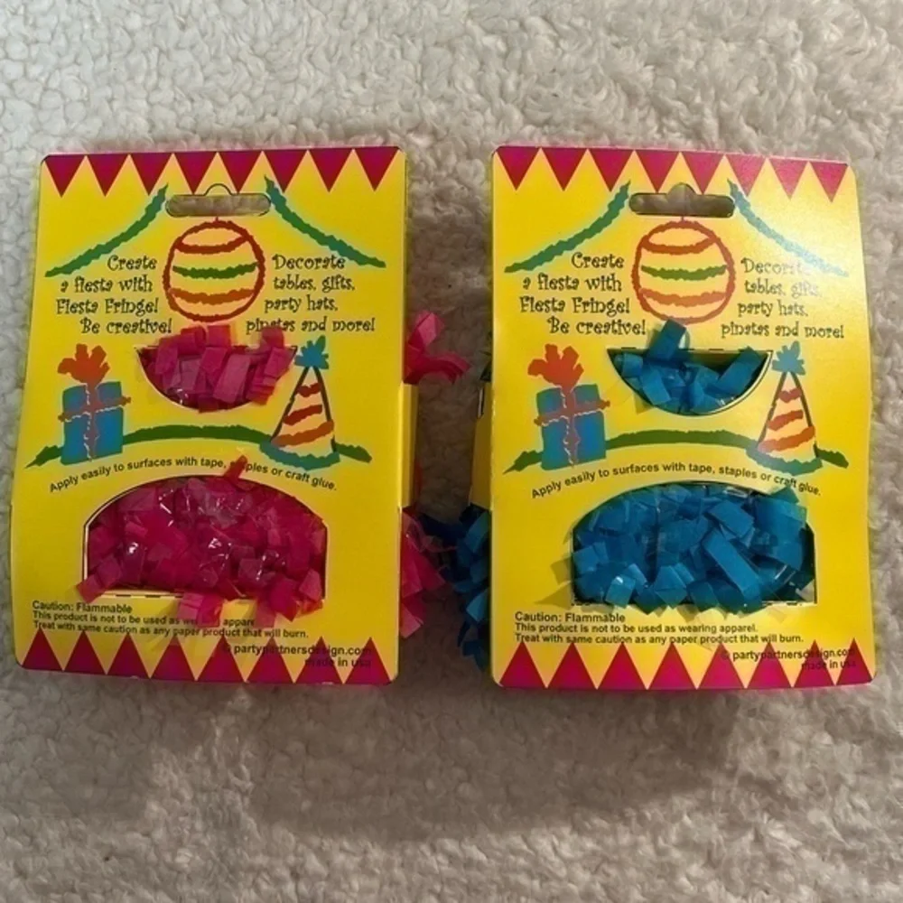 Party Partners Pink & Blue Fiesta Fringe Trim